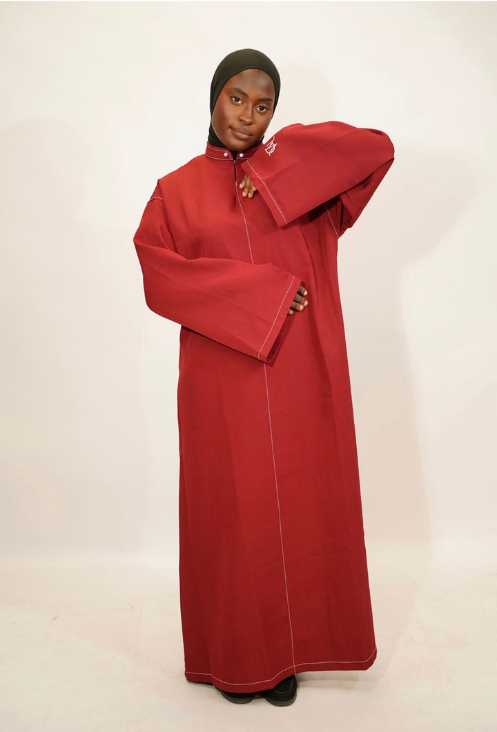 Abaya Signature - Rouge bordeaux