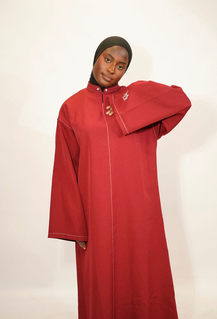 Abaya Signature - Rouge bordeaux